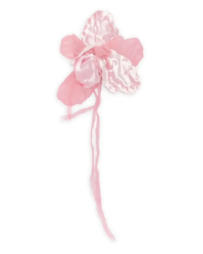 Alberta Ferretti Blumenbrosche - Rosa Rosa