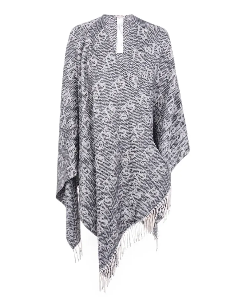 Twin-Set Jacquard-Schal mit Zickzackmuster - Schwarz Schwarz