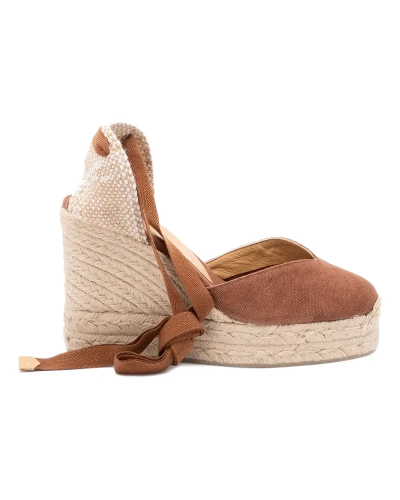 Castañer Chiara/8Ed/002 ribbon wedge-heel espadrilles - Braun Braun