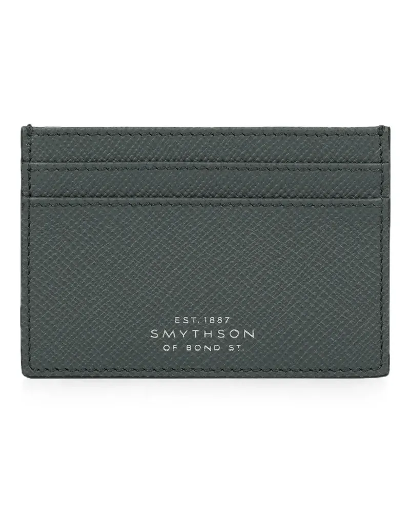 Smythson Flaches Panama Kartenetui - Grün Grün