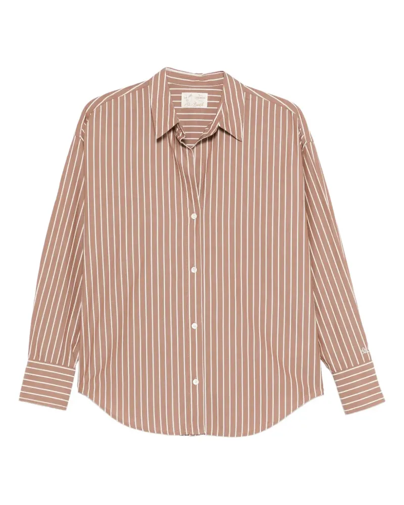 MC2 Saint Barth Cristal striped V-neck top - Braun Braun