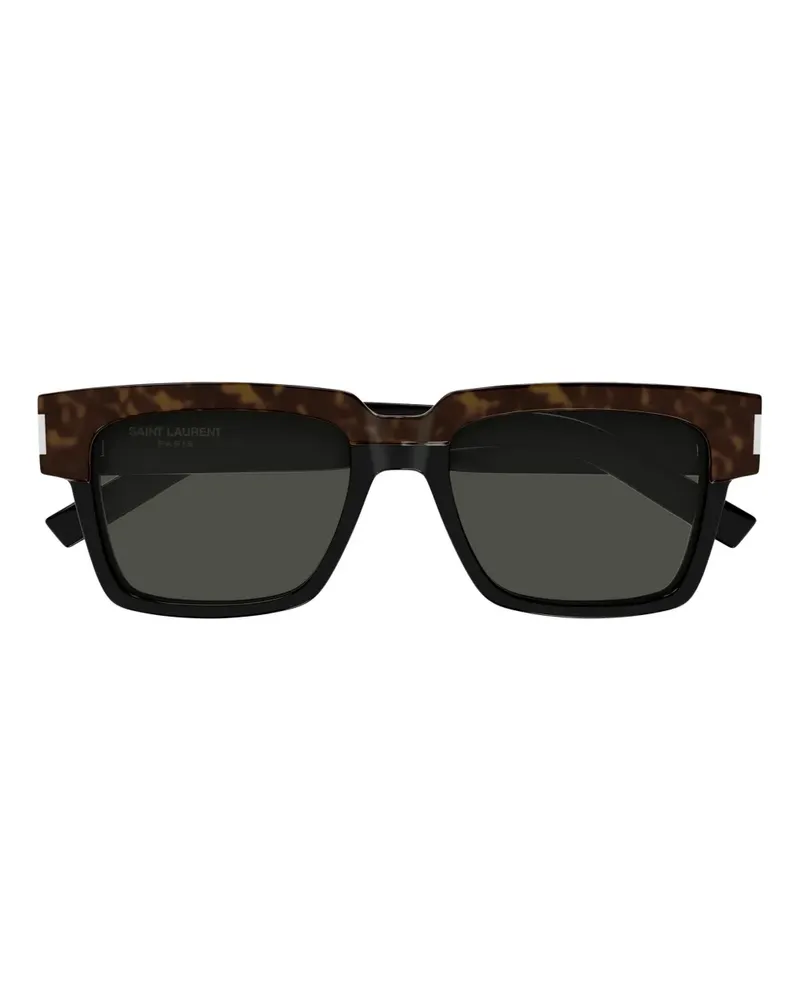 Saint Laurent Sonnenbrille mit eckigem Gestell - Braun Braun