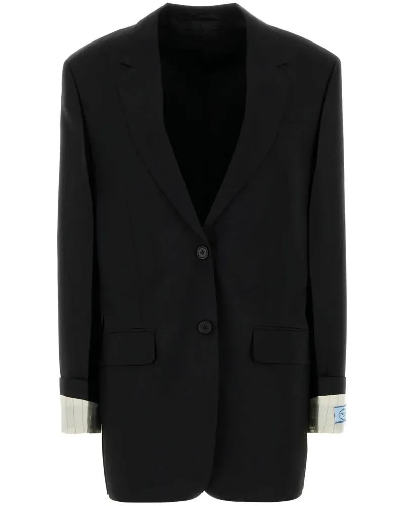 Prada Einreihiges Sakko - Schwarz Schwarz