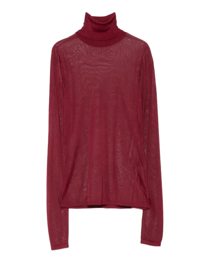 Zimmermann Feinstrick-Pullover mit Stehkragen - Rot Rot
