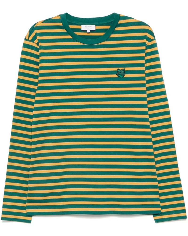 Kitsuné Langarmshirt mit Fuchskopf - Grün Grün