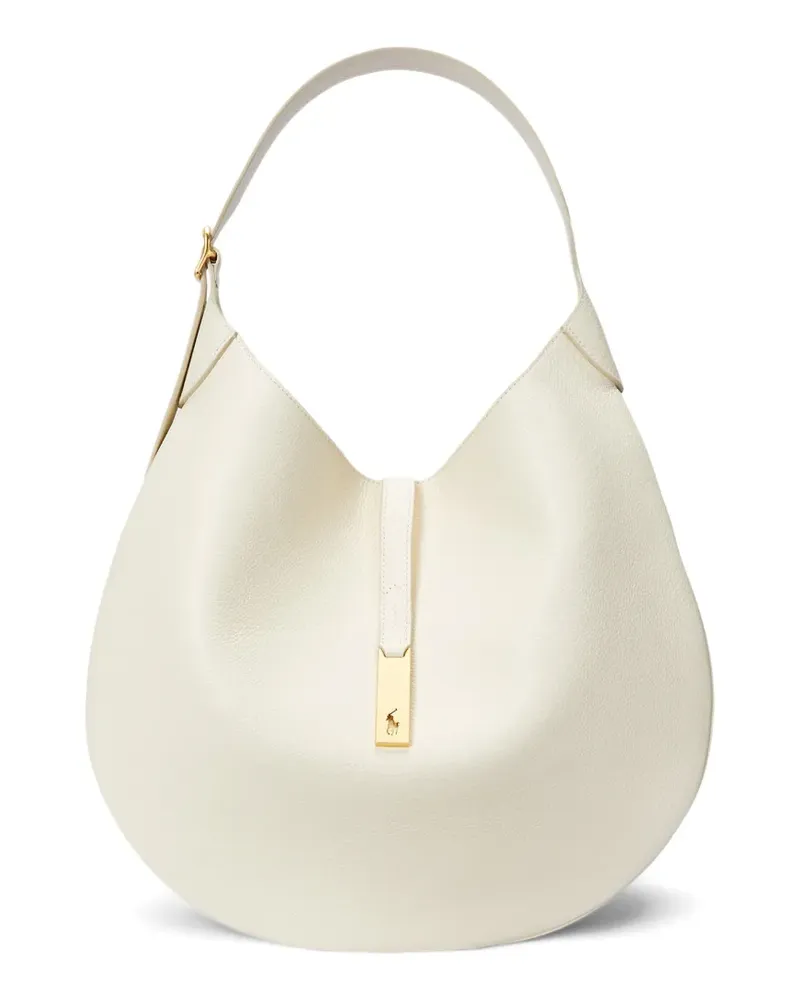 Ralph Lauren Polo ID Schultertasche mit Logo-Schild - Nude Nude