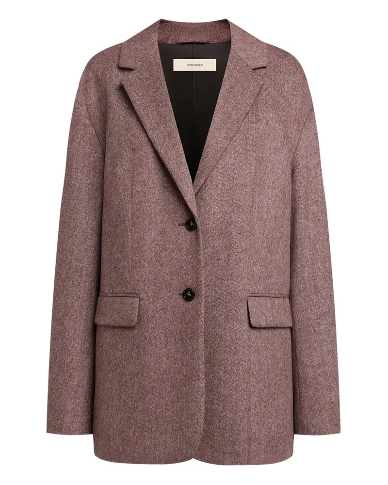 12 STOREEZ Geknöpftes Sakko - Rot Rot