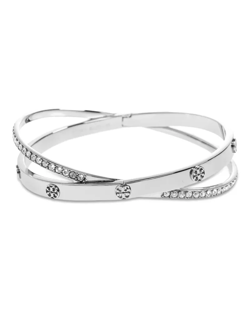 Tory Burch Armband mit Kristallen - Silber Silber