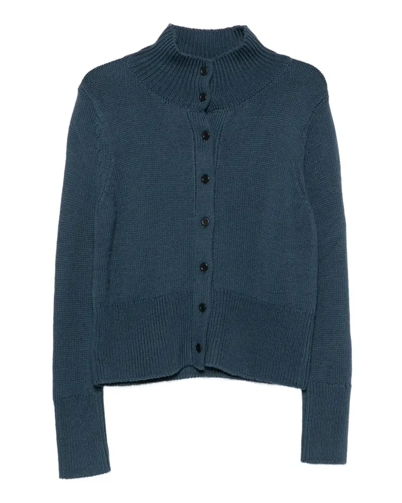 Hugenberg Derbe Cardigan mit Waffelstrick - Blau Blau
