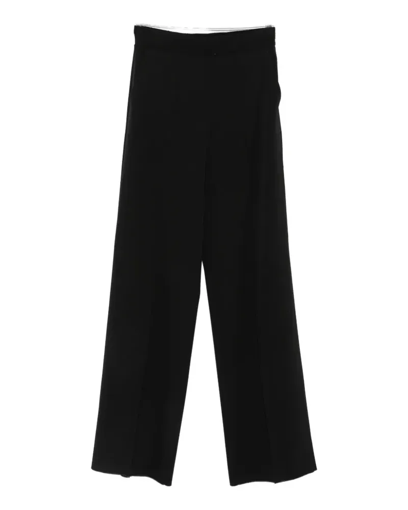 AGNONA elasticated-waistband tailored trousers - Schwarz Schwarz