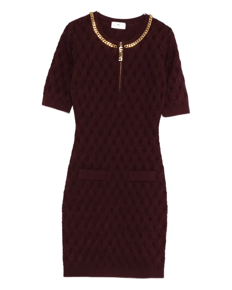 Elisabetta Franchi chain-embellished mini dress - Rot Rot