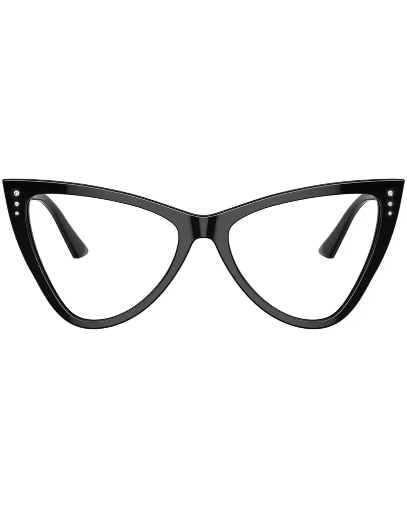 Jimmy Choo Brille mit Cat-Eye-Gestell - Schwarz Schwarz