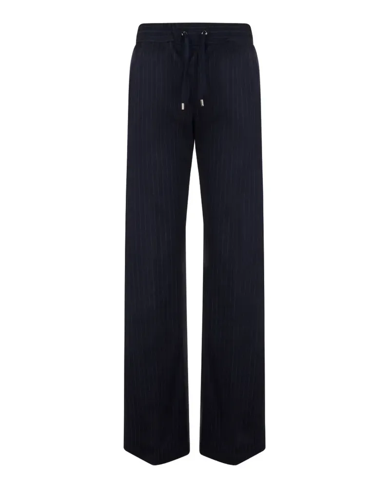 MOORER pinstripe drawstring-waist trousers - Blau Blau