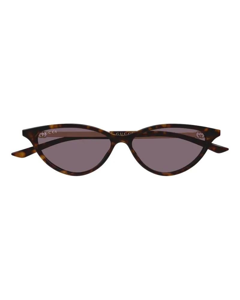 Gucci Cat-Eye-Sonnenbrille in Schildpattoptik - Braun Braun
