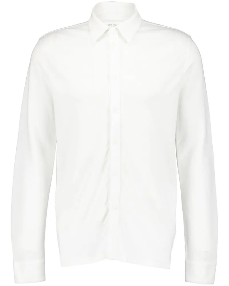 Majestic Langarmshirt mit rundem Ausschnitt - Weiß Weiß