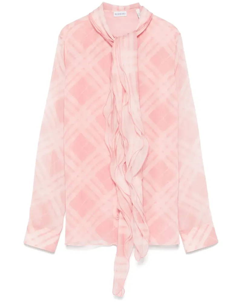Burberry Bluse mit Check - Rosa Rosa