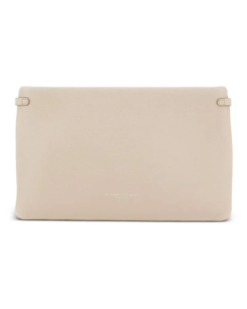 Gianni Chiarini Hermy Clutch mit gehämmerter Struktur - Nude Nude