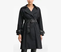 Mantel mit Gürtel - Schwarz