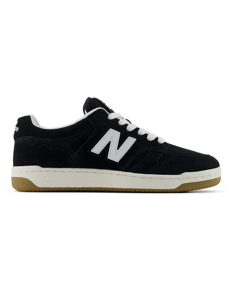 New Balance 480 lace-up suede-panelled sneakers - Schwarz Schwarz