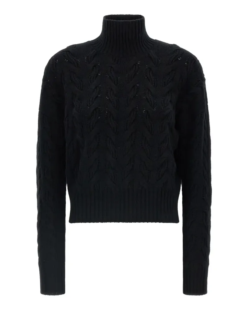 Max Mara Cosmo Pullover mit Zopfmuster - Schwarz Schwarz