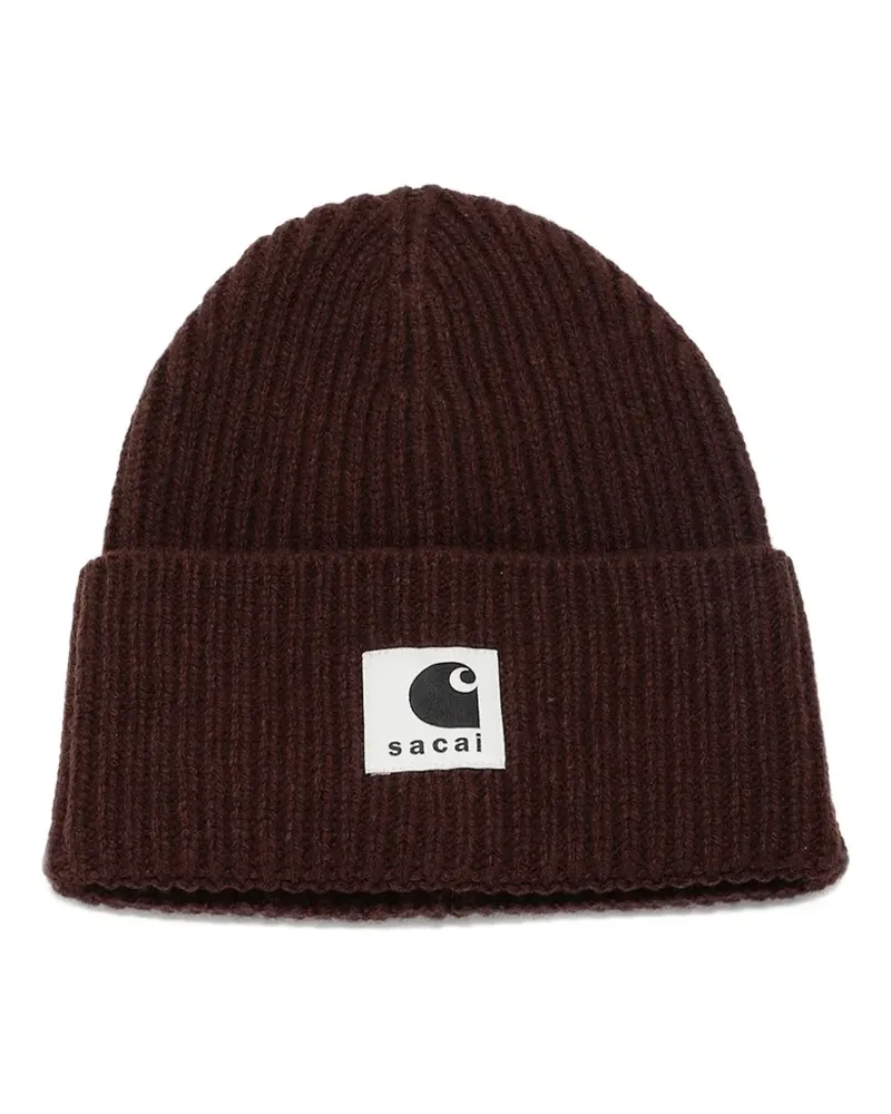 Sacai knit beanie - Braun Braun