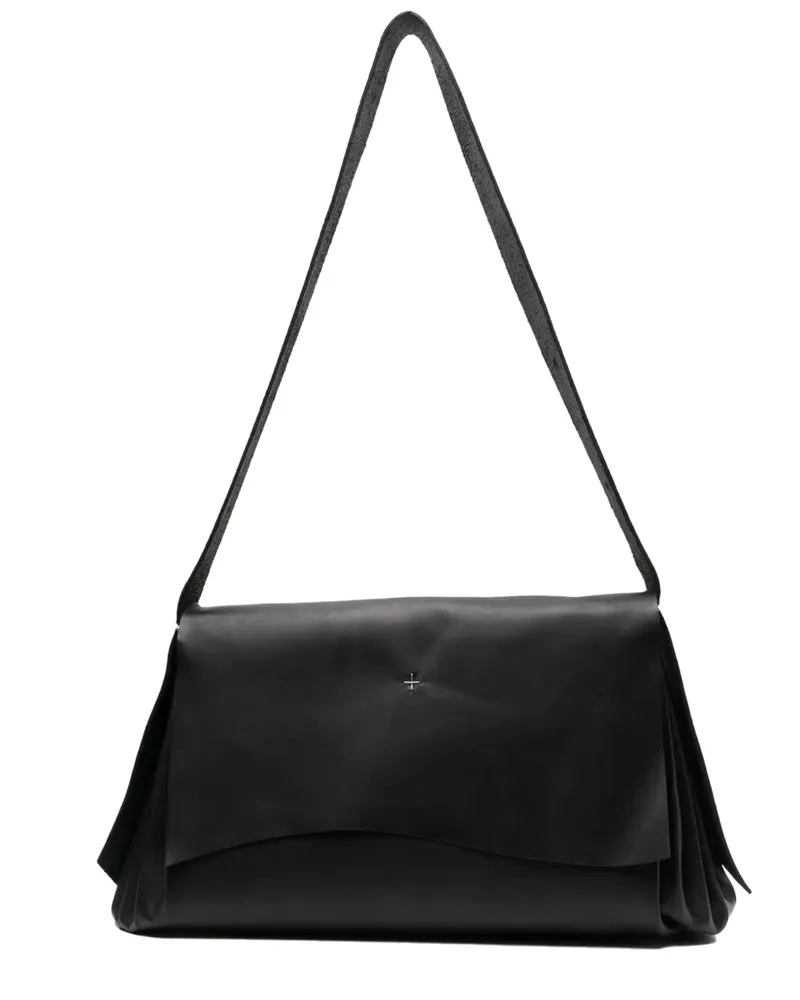 WERKSTATT:MÜNCHEN 1.0 cross-motif leather crossbody bag - Schwarz Schwarz