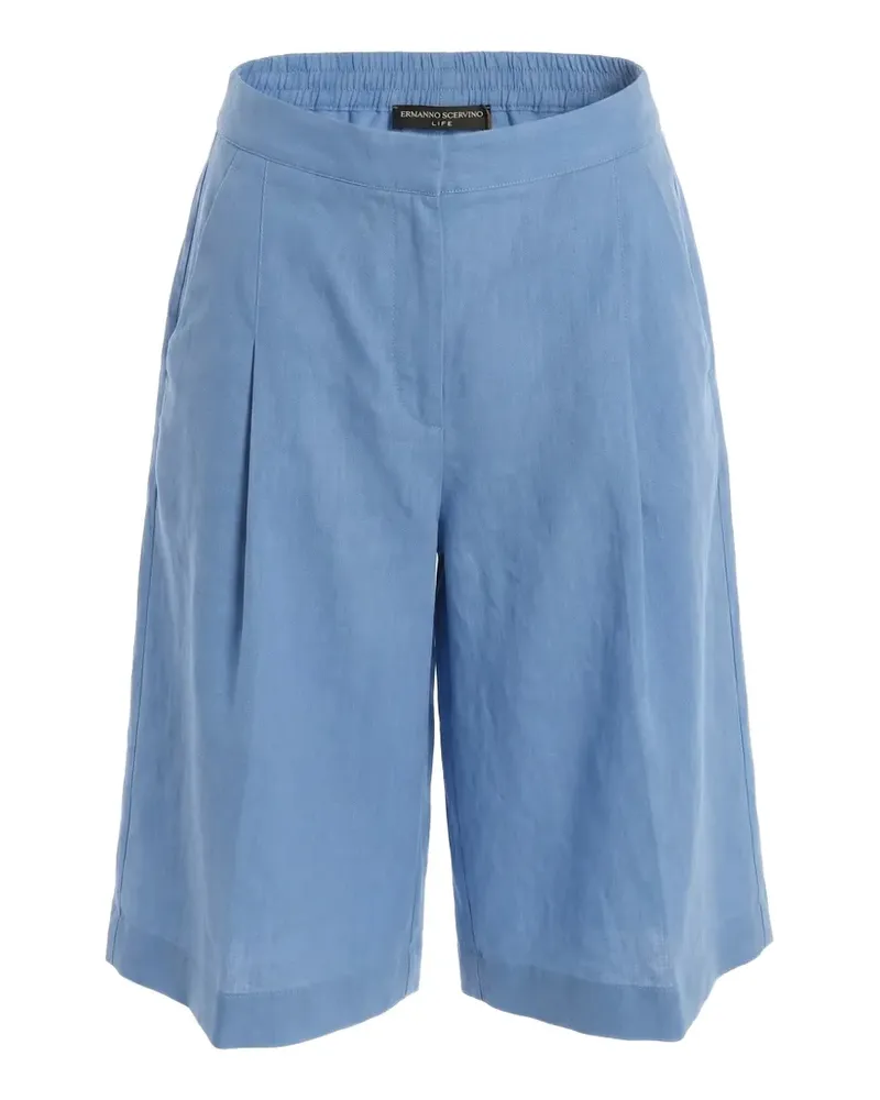 Ermanno Scervino pleated linen shorts - Blau Blau