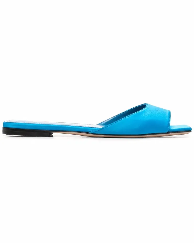 ATTICO Pantoletten aus Satin - Blau Blau