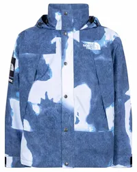 Supreme Being x TNF Jeansjacke mit Bleach-Effekt Blau