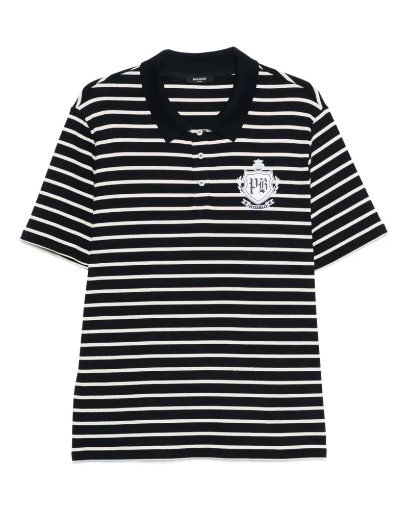 Balmain Gestreiftes Hemd - Schwarz Schwarz