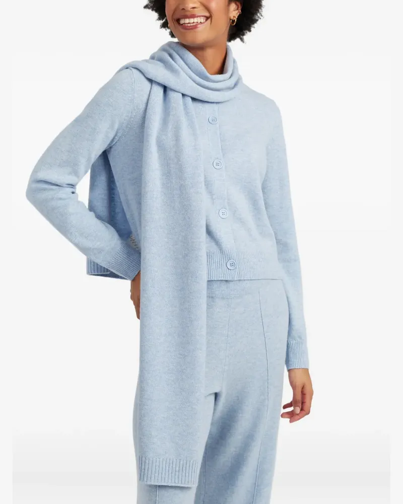 Chinti & Parker Schal mit geripptem Rand - Blau Blau