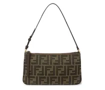 Baguette Tote Bag mit Muster - Braun