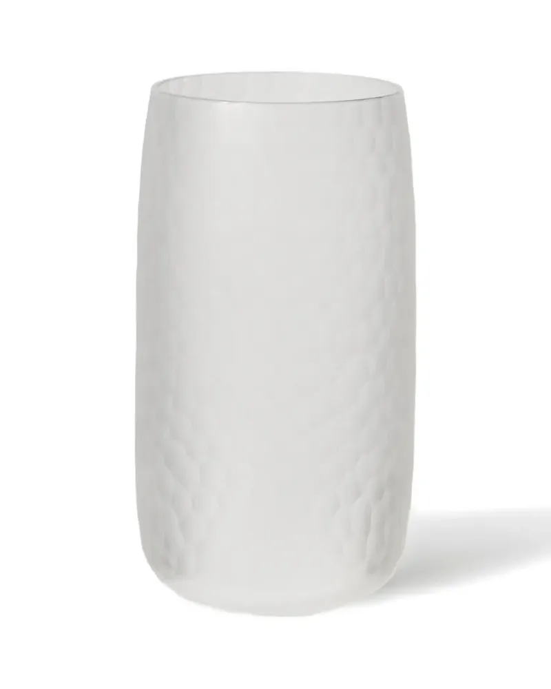 Brunello Cucinelli hammered Murano glass vase - Weiß Weiß