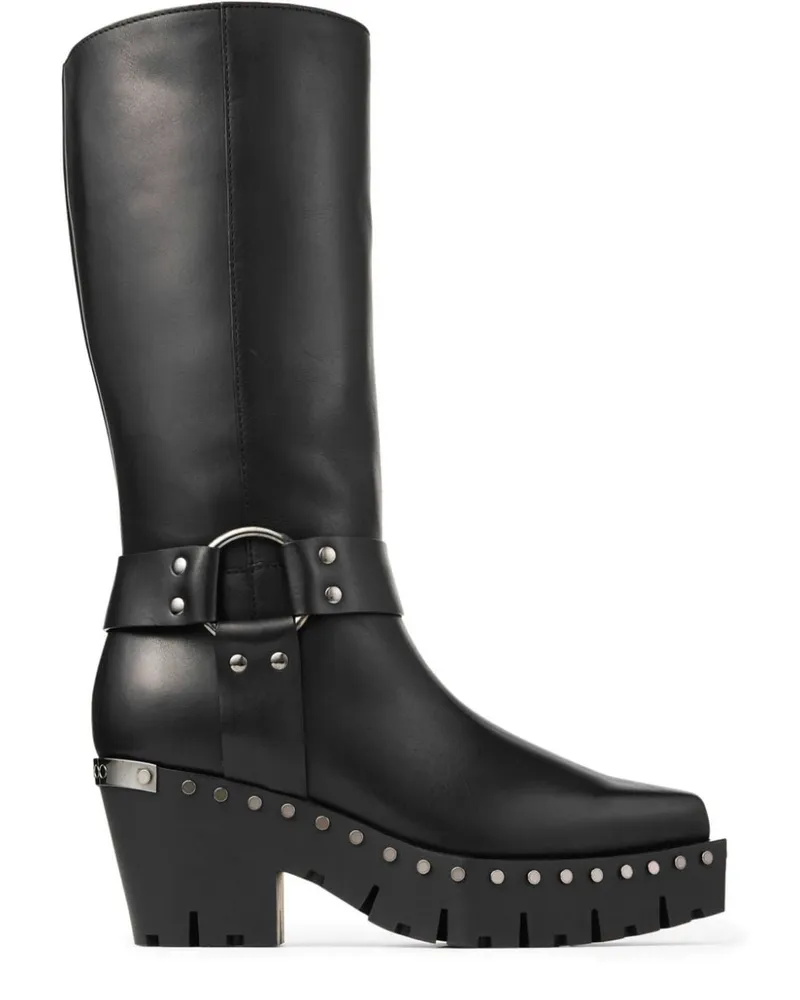 Jimmy Choo Quinn Stiefel 75mm - Schwarz Schwarz