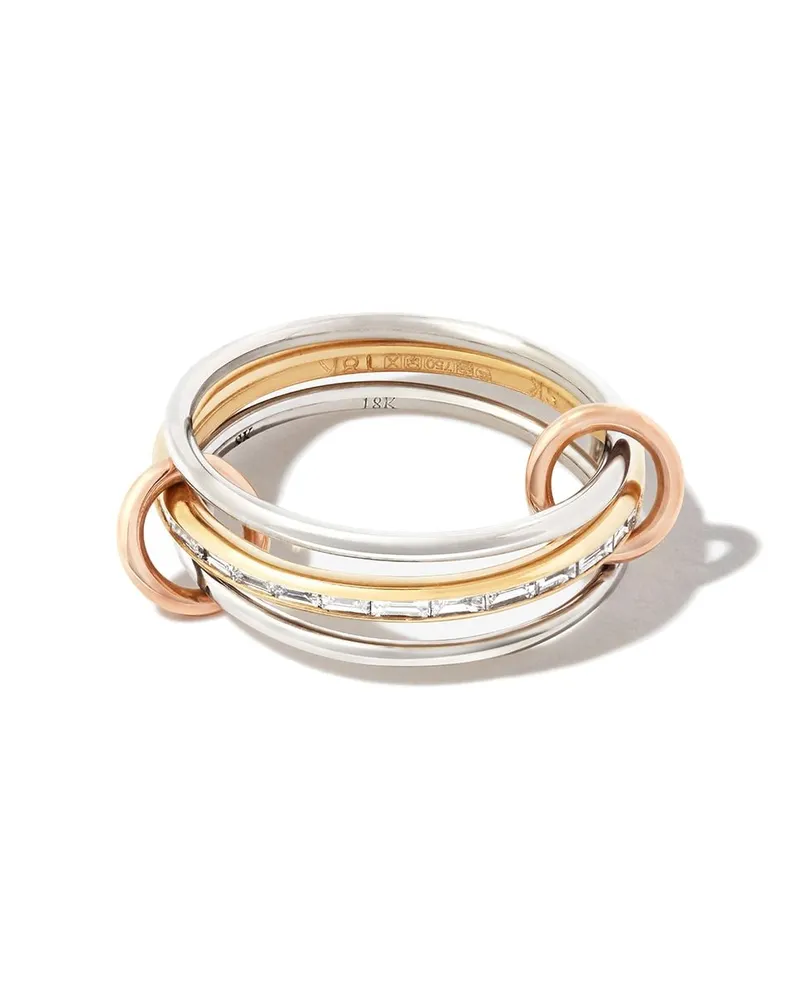 Spinelli Kilcollin Rhea-Ring aus 18 kt Gelb- und Roségold und Sterlingsilber Silber