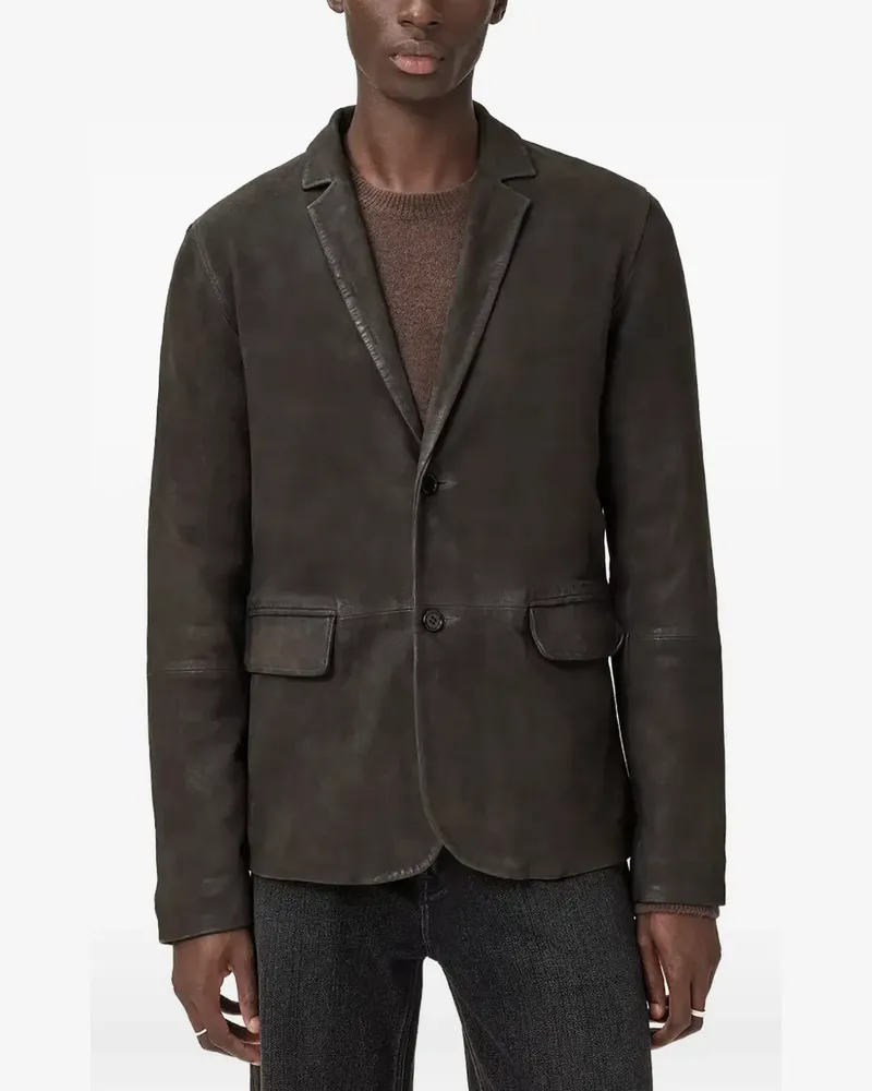 AllSaints Monet waxed suede blazer - Braun Braun