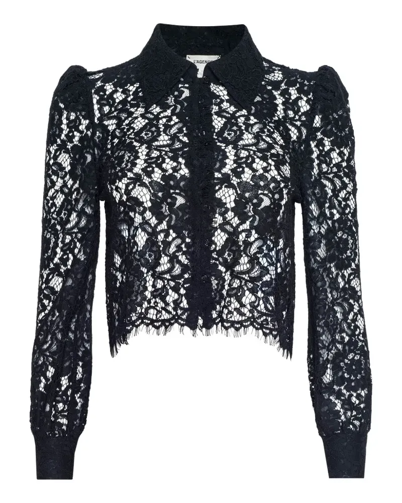 L'Agence Anita lace shirt - Schwarz Schwarz