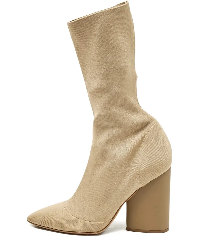 adidas Beige block-heel ankle boots - Nude Nude