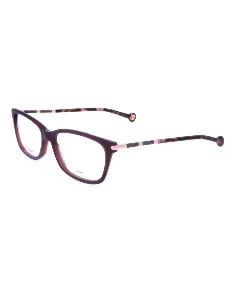 Carolina Herrera New York tortoiseshell-effect rectangle-frame glasses - Violett Violett