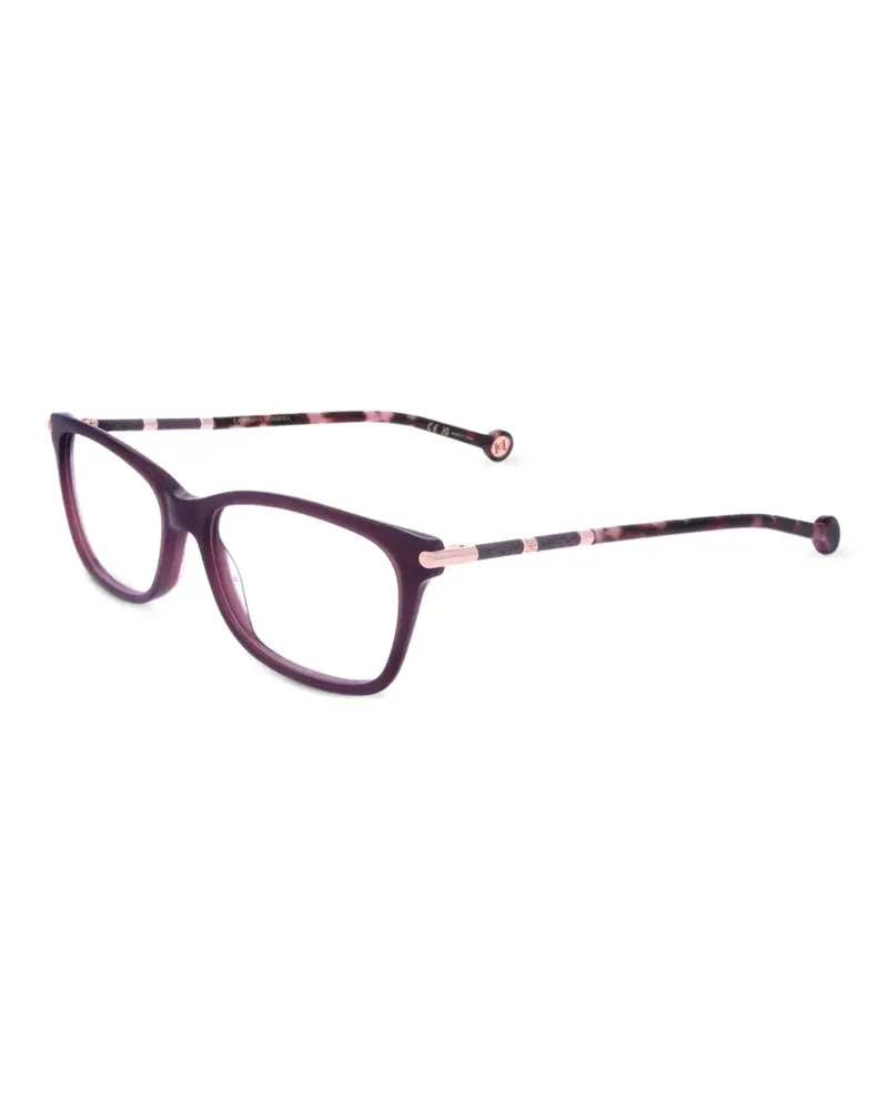 Carolina Herrera New York Eckige Brille in Schildpattoptik - Violett Violett