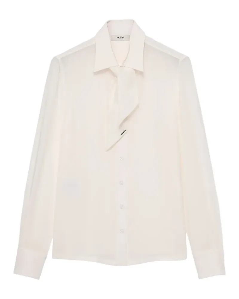 Prada crepe de chine shirt - Weiß Weiß
