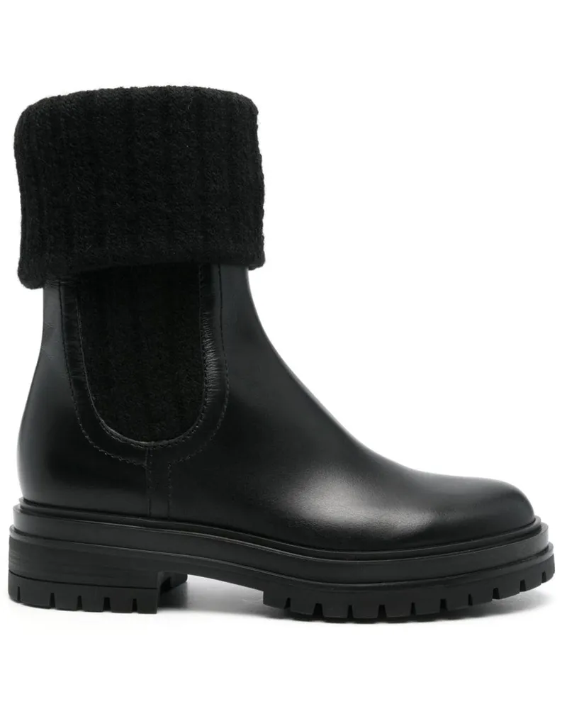 Gianvito Rossi Stiefeletten mit Umschlag 45mm - Schwarz Schwarz