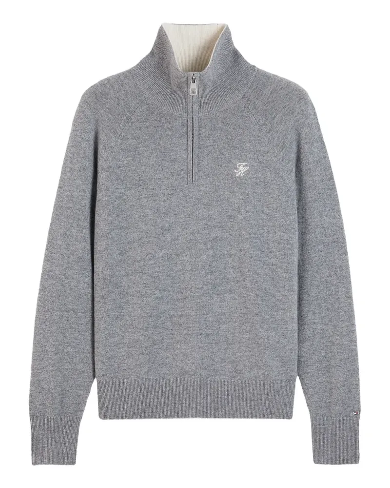 Tommy Hilfiger quarter-zip raglan-sleeve sweater - Grau Grau