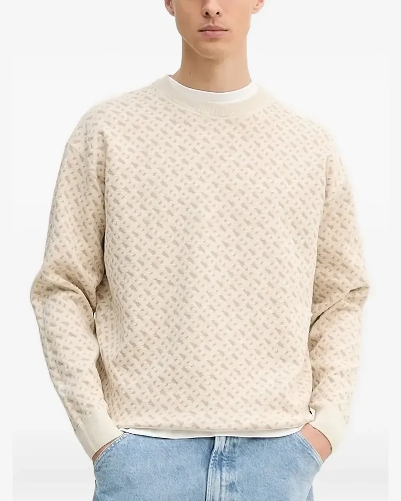 HUGO BOSS Pullover mit geometrischem Muster - Nude Nude