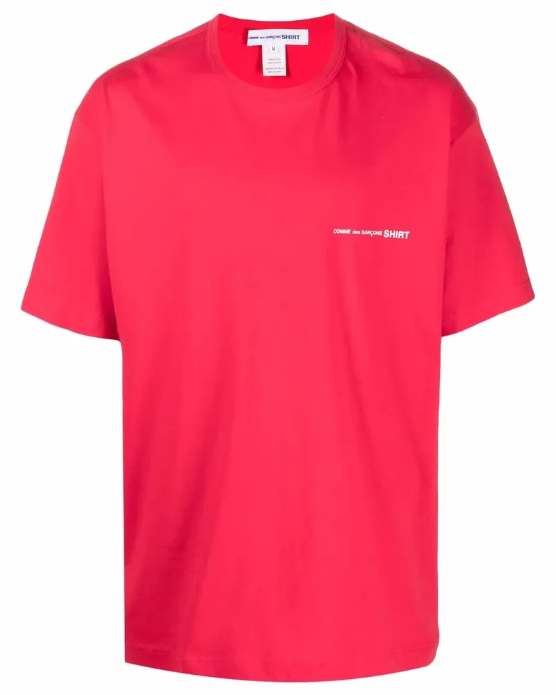 Comme des Garçons T-Shirt mit Logo-Print - Rot Rot