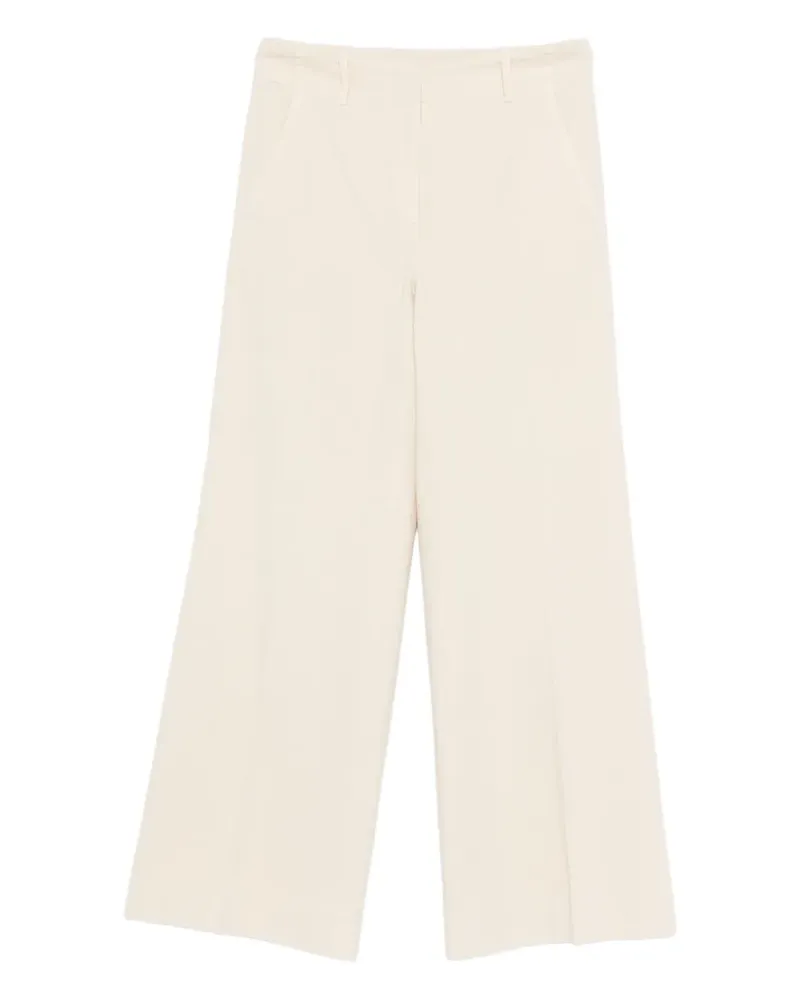 Incotex pressed-crease wide-leg trousers - Nude Nude