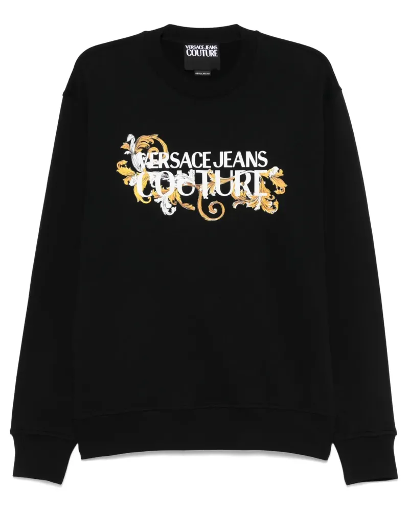 Versace Jeans Sweatshirt mit Barocco-Print - Schwarz Schwarz