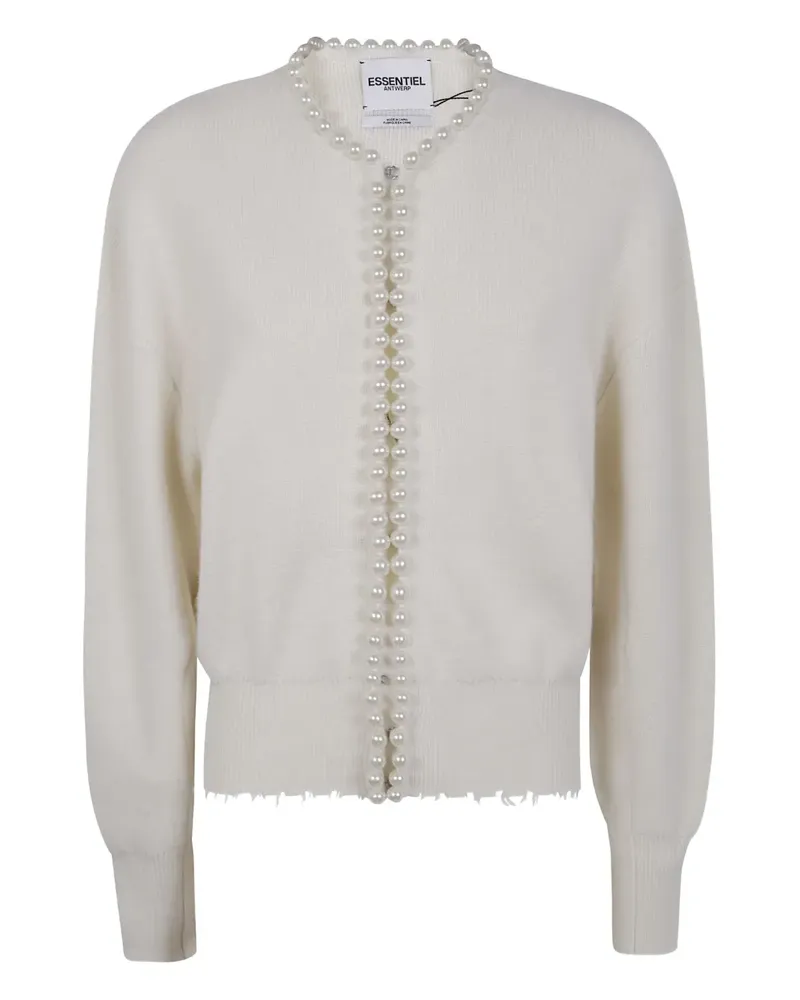 Essentiel Cardigan mit Perlen - Nude Nude