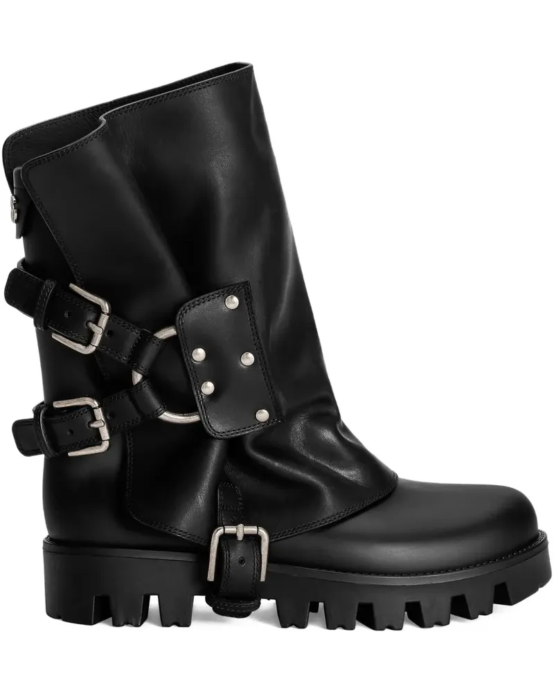 Dolce & Gabbana Stiefeletten mit Schnalle - Schwarz Schwarz