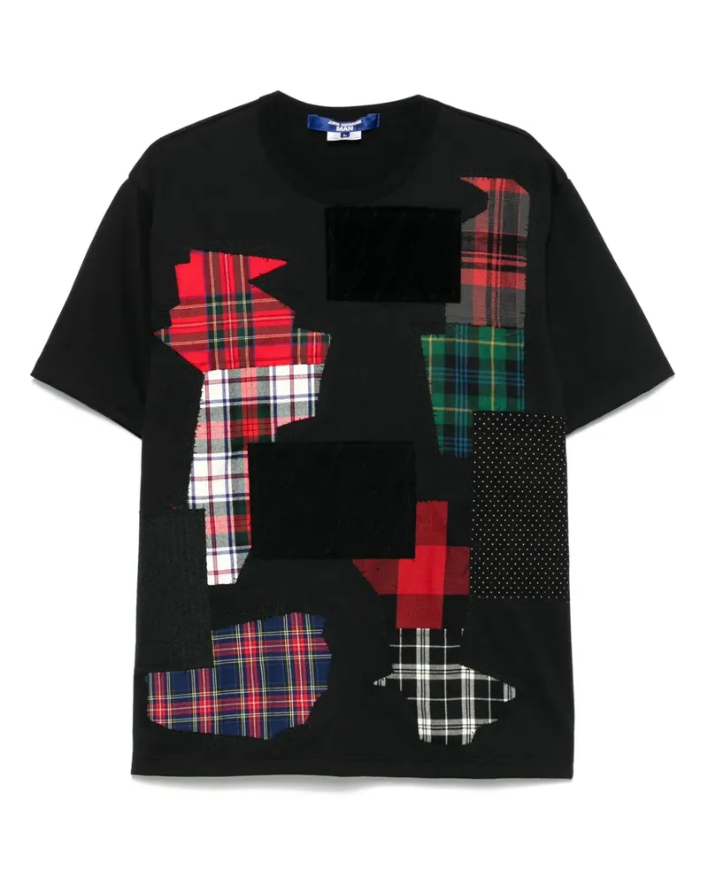 Junya Watanabe T-Shirt im Patchwork-Look - Schwarz Schwarz